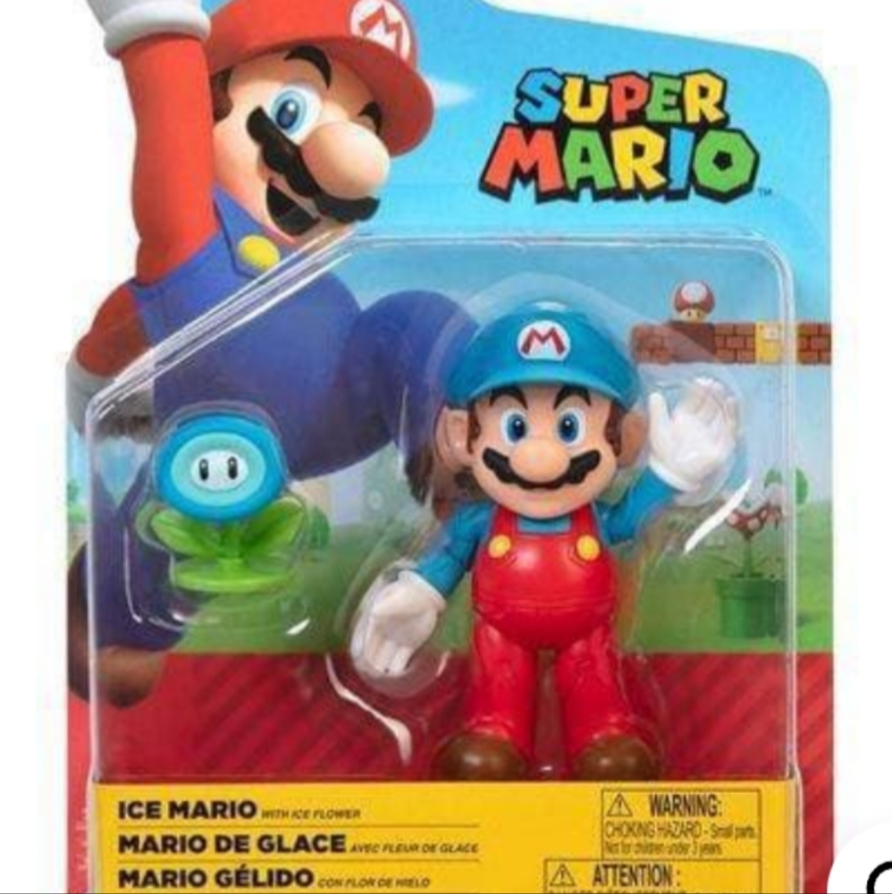 World of Nintendo 4" Action Figure - Ice Mario with Ice Flower 